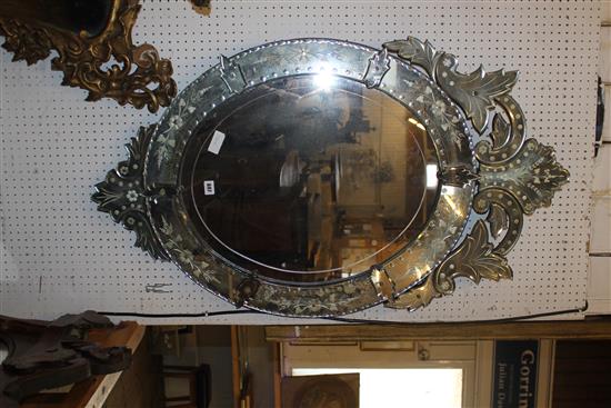 Oval Venetian mirror